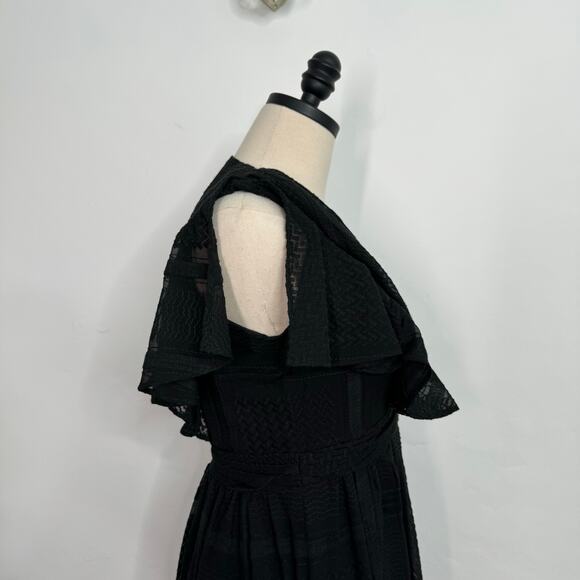 The Jetset Diaries Casablanca Maxi Dress Black Embroidered Boho Beach Size M - Picture 6 of 15